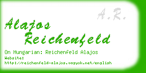 alajos reichenfeld business card